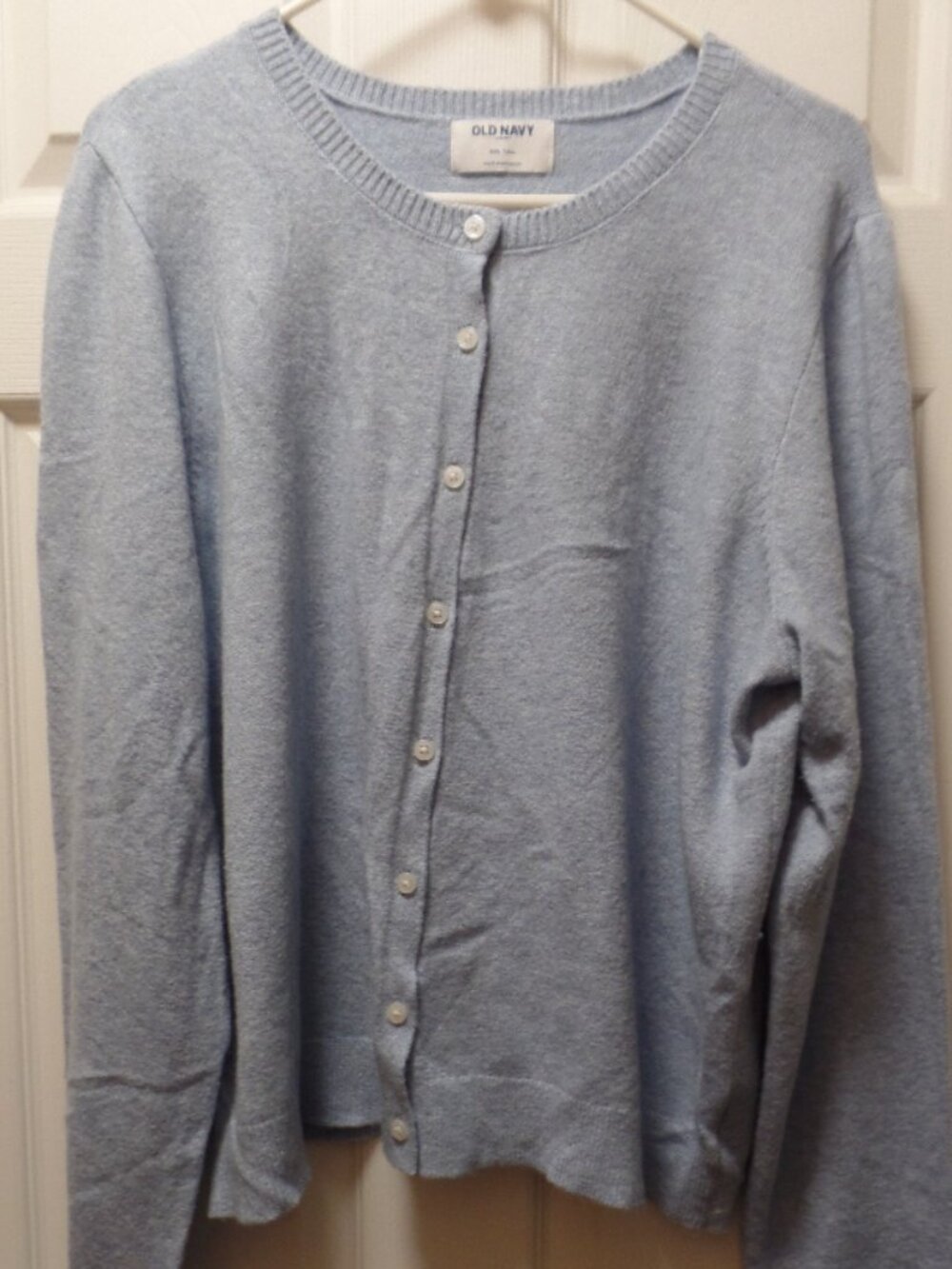 Old Navy XXL TALL 20 18 Glassy Sea BLUE So Soft Crew Neck Button Front Cardigan